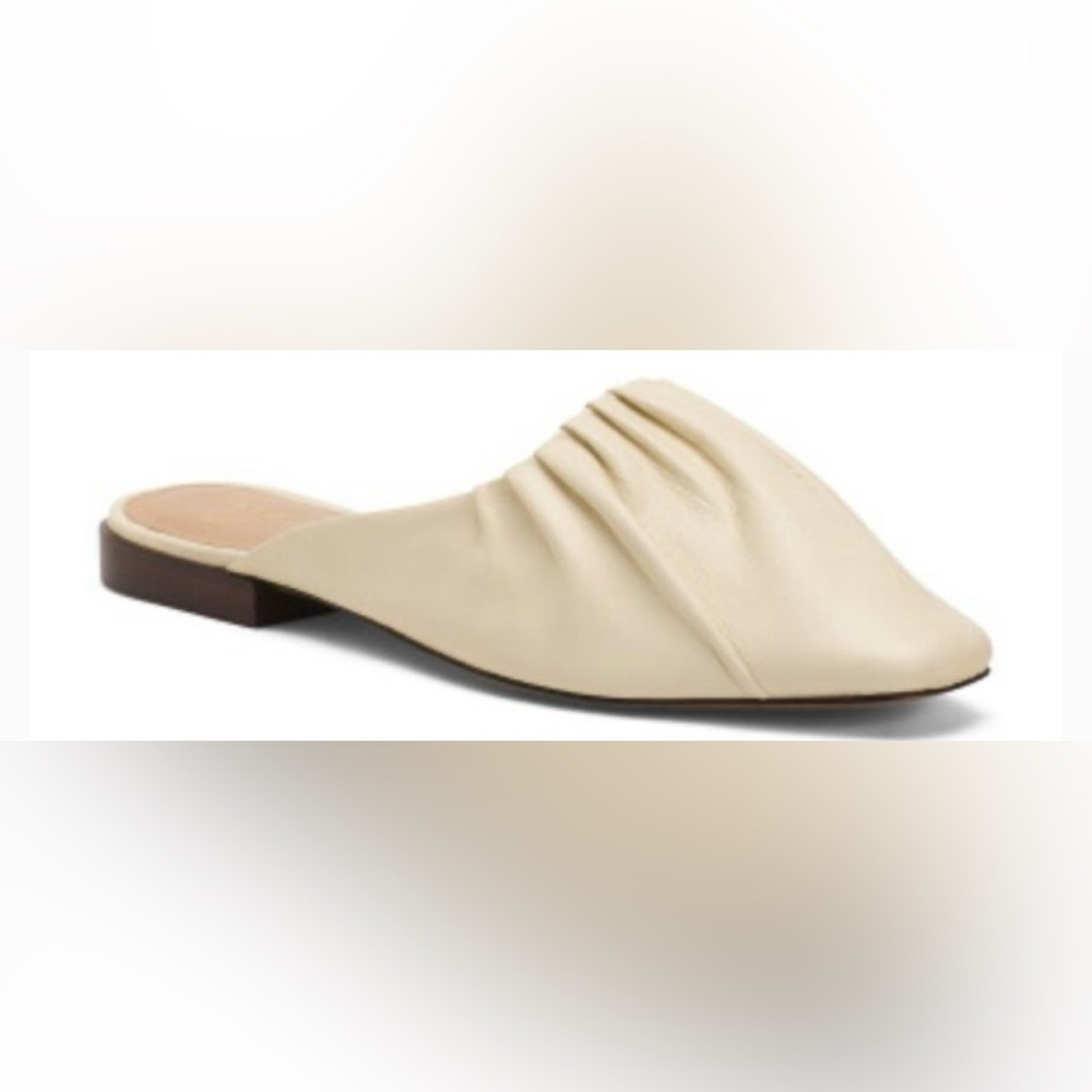 42 GOLD Leather Kaylee Mules cream for women 
Sz 6